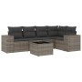 Set de muebles de jardín 6 pzas y cojines ratán sintético gris by , Garden sets - Ref: Foro24-3254877, Price: 391,46 €, Disco...