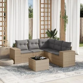 Juego de sofás jardín con cojines 6 pzas ratán sintético beige by , Garden sets - Ref: Foro24-3254896, Price: 448,14 €, Disco...