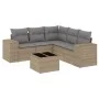 Juego de sofás jardín con cojines 6 pzas ratán sintético beige by , Garden sets - Ref: Foro24-3254896, Price: 448,14 €, Disco...