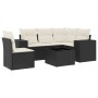 Set de sofás de jardín 6 piezas y cojines ratán sintético negro by , Garden sets - Ref: Foro24-3222585, Price: 354,48 €, Disc...