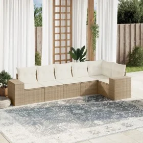 Juego de sofás jardín con cojines 6 pzas ratán sintético beige by , Garden sets - Ref: Foro24-3222587, Price: 434,74 €, Disco...