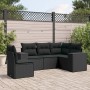 Gartenmöbel-Set, 5-teilig, mit schwarzen Polstern aus synthetischem Rattan. von , Gartensets - Ref: Foro24-3222564, Preis: 37...