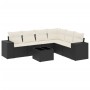 7-teiliges Garten-Esszimmerset und Kissen synthetisches Rattan schwarz von , Gartensets - Ref: Foro24-3222615, Preis: 402,89 ...