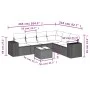 7-teiliges Garten-Esszimmerset und Kissen synthetisches Rattan schwarz von , Gartensets - Ref: Foro24-3222615, Preis: 447,74 ...