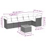 Garten-Essgruppe 7-teilig mit schwarzen Polstern aus synthetischem Rattan von , Gartensets - Ref: Foro24-3223647, Preis: 434,...