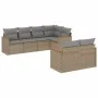 Gartensofagarnitur 7-teilig mit Kissen aus synthetischem Rattan in Beige. von , Gartensets - Ref: Foro24-3258545, Preis: 506,...