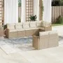 Gartensofagarnitur mit beigen Kissen, 8-teilig, aus PE-Rattan. von , Gartensets - Ref: Foro24-3258551, Preis: 596,00 €, Rabat...