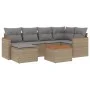 Set sofás de jardín 7 piezas y cojines ratán sintético beige by , Garden sets - Ref: Foro24-3258587, Price: 444,49 €, Discoun...