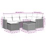 Gartensofagarnitur 7-teilig mit Kissen aus synthetischem Rattan in Beige. von , Gartensets - Ref: Foro24-3258587, Preis: 444,...