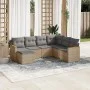 Set sofás de jardín 7 piezas y cojines ratán sintético beige by , Garden sets - Ref: Foro24-3258608, Price: 441,02 €, Discoun...