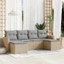 Juego de sofás jardín con cojines 6 pzas ratán sintético beige by , Garden sets - Ref: Foro24-3258622, Price: 362,84 €, Disco...