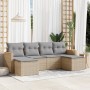 Juego de sofás jardín con cojines 6 pzas ratán sintético beige by , Garden sets - Ref: Foro24-3258622, Price: 382,64 €, Disco...