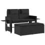 Sillón reclinable de jardín con cojines ratán sintético negro by , garden benches - Ref: Foro24-365817, Price: 321,22 €, Disc...