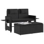 Sillón reclinable de jardín con cojines ratán sintético negro de , Bancos de jardín - Ref: Foro24-365817, Precio: 262,22 €