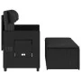 Sillón reclinable de jardín con cojines ratán sintético negro by , garden benches - Ref: Foro24-365817, Price: 321,22 €, Disc...