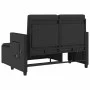Sillón reclinable de jardín con cojines ratán sintético negro by , garden benches - Ref: Foro24-365817, Price: 321,22 €, Disc...