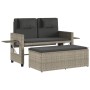 Sillón reclinable de jardín con cojines ratán sintético gris by , garden benches - Ref: Foro24-365822, Price: 259,93 €, Disco...