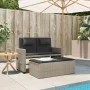 Sillón reclinable de jardín con cojines ratán sintético gris by , garden benches - Ref: Foro24-365822, Price: 294,03 €, Disco...