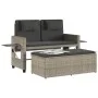 Sillón reclinable de jardín con cojines ratán sintético gris by , garden benches - Ref: Foro24-365822, Price: 294,03 €, Disco...