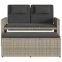 Sillón reclinable de jardín con cojines ratán sintético gris by , garden benches - Ref: Foro24-365822, Price: 294,03 €, Disco...