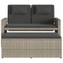 Sillón reclinable de jardín con cojines ratán sintético gris by , garden benches - Ref: Foro24-365822, Price: 259,93 €, Disco...