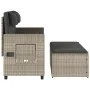 Sillón reclinable de jardín con cojines ratán sintético gris by , garden benches - Ref: Foro24-365822, Price: 294,03 €, Disco...