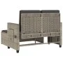 Sillón reclinable de jardín con cojines ratán sintético gris by , garden benches - Ref: Foro24-365822, Price: 294,03 €, Disco...