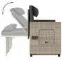 Sillón reclinable de jardín con cojines ratán sintético gris by , garden benches - Ref: Foro24-365822, Price: 294,03 €, Disco...