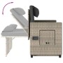 Sillón reclinable de jardín con cojines ratán sintético gris by , garden benches - Ref: Foro24-365822, Price: 259,93 €, Disco...