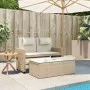 Sillón reclinable de jardín con cojines ratán sintético beige by , garden benches - Ref: Foro24-365820, Price: 310,95 €, Disc...