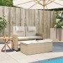 Sillón reclinable de jardín con cojines ratán sintético beige by , garden benches - Ref: Foro24-365820, Price: 271,29 €, Disc...
