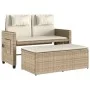 Sillón reclinable de jardín con cojines ratán sintético beige by , garden benches - Ref: Foro24-365820, Price: 310,95 €, Disc...