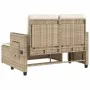 Sillón reclinable de jardín con cojines ratán sintético beige by , garden benches - Ref: Foro24-365820, Price: 310,95 €, Disc...