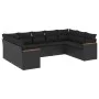 Set de sofás de jardín 8 piezas y cojines ratán sintético negro by , Garden sets - Ref: Foro24-3258674, Price: 596,01 €, Disc...