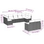 8-teiliges Gartensofa-Set und Kissen aus schwarzem Kunststoff-Rattan. von , Gartensets - Ref: Foro24-3258688, Preis: 618,50 €...