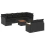Set de sofás de jardín 10 pzas cojines ratán sintético negro de , Conjuntos de jardín - Ref: Foro24-3258695, Precio: 640,28 €...