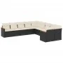 Set de sofás de jardín 10 pzas cojines ratán sintético negro de , Conjuntos de jardín - Ref: Foro24-3258752, Precio: 580,20 €...