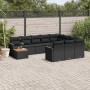 Set de sofás de jardín 11 pzas y cojines ratán sintético negro by , Garden sets - Ref: Foro24-3258765, Price: 675,58 €, Disco...