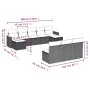 Set de sofás de jardín 10 pzas cojines ratán sintético negro by , Garden sets - Ref: Foro24-3258786, Price: 564,31 €, Discoun...