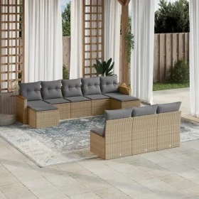 Juego de sofás jardín con cojines beige 10 pzas ratán sintético by , Garden sets - Ref: Foro24-3258790, Price: 573,52 €, Disc...