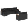 Set de sofás de jardín 8 piezas y cojines ratán sintético negro by , Garden sets - Ref: Foro24-3258800, Price: 599,07 €, Disc...