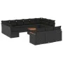 Set sofás de jardín 14 pzas con cojines ratán sintético negro by , Garden sets - Ref: Foro24-3258863, Price: 859,10 €, Discou...
