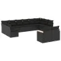 Garden sofa set 12 pieces with black synthetic rattan cushions by , Garden sets - Ref: Foro24-3258842, Price: 788,06 €, Disco...