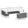 Garden sofa set 12 pieces with black synthetic rattan cushions by , Garden sets - Ref: Foro24-3258842, Price: 813,23 €, Disco...
