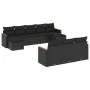 Gartensofa-Set, 10-teilig, mit schwarzen Kissen und synthetischem Rattan. von , Gartensets - Ref: Foro24-3258814, Preis: 643,...