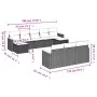 Gartensofa-Set, 10-teilig, mit schwarzen Kissen und synthetischem Rattan. von , Gartensets - Ref: Foro24-3258814, Preis: 643,...