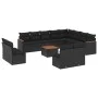 Set de sofás de jardín y cojines 13 pzas ratán sintético negro by , Garden sets - Ref: Foro24-3258877, Price: 779,47 €, Disco...
