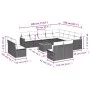 Set de sofás de jardín y cojines 13 pzas ratán sintético negro by , Garden sets - Ref: Foro24-3258877, Price: 779,47 €, Disco...