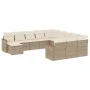 Set de sofás de jardín 12 pzas y cojines ratán sintético marrón by , Garden sets - Ref: Foro24-3258985, Price: 858,95 €, Disc...