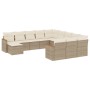 Set de sofás de jardín 12 pzas y cojines ratán sintético marrón by , Garden sets - Ref: Foro24-3258985, Price: 844,07 €, Disc...